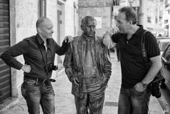 RS with Tony Gentile photographer in Racalmuto, Sicily, 2015